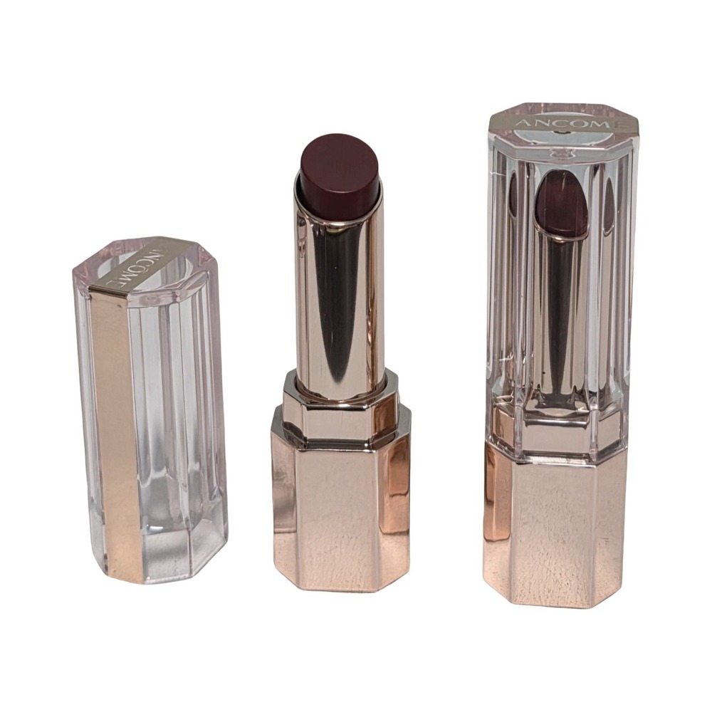 2 X Lancome L'Absolu Mademoiselle Shine Lipstick Rose Gold Berry Plum Hydrating - Picture 2 of 12